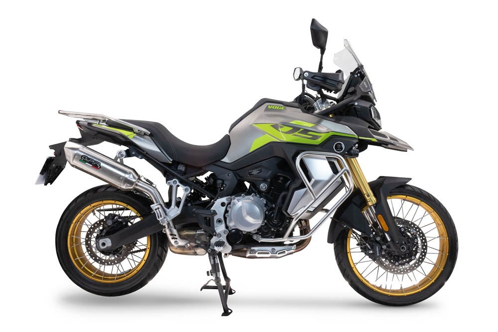 Exhaust compatible with Voge 900DSX 2024-2025, Furore-X Acciaio Inox, Slip-on exhaust including removable db killer and link pipe, not EPA-compliant 