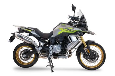 Exhaust compatible with Voge 900DSX 2024-2025, Furore-X Acciaio Inox, Slip-on exhaust including removable db killer and link pipe, not EPA-compliant 