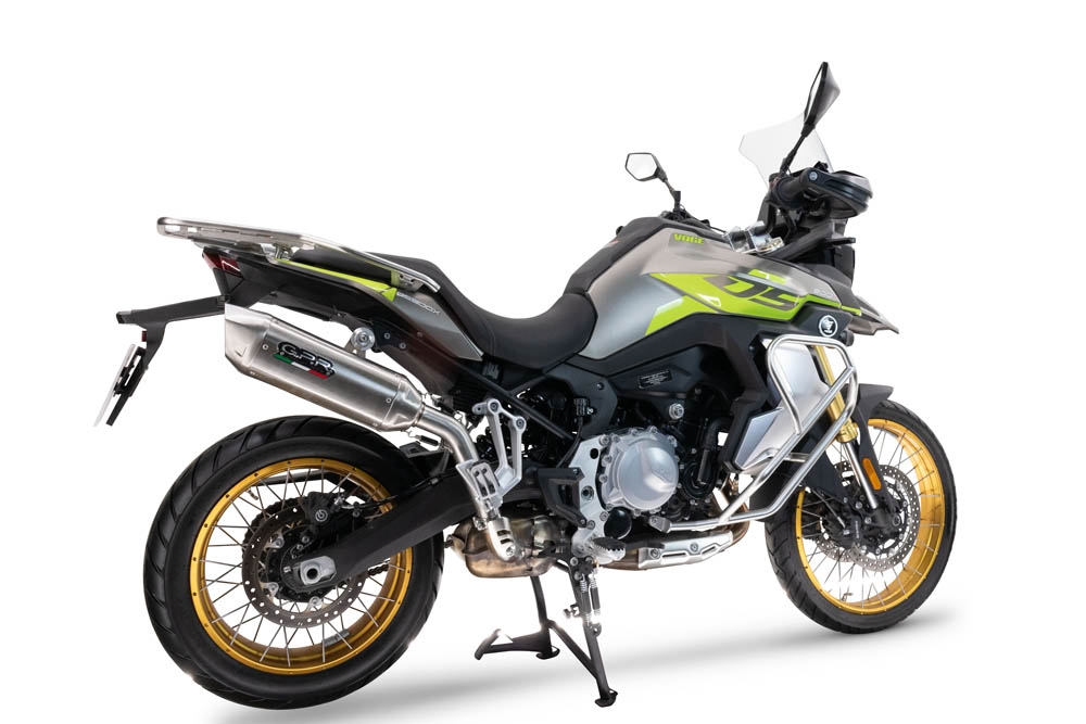 Exhaust compatible with Voge 900DSX 2024-2025, Furore-X Acciaio Inox, Slip-on exhaust including removable db killer and link pipe, not EPA-compliant 