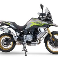Exhaust compatible with Voge 900DSX 2024-2025, Furore-X Titanio, Slip-on exhaust including removable db killer and link pipe, not EPA-compliant 