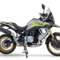 Exhaust compatible with Voge 900DSX 2024-2025, Furore-X Titanio Nero, Slip-on exhaust including removable db killer and link pipe, not EPA-compliant 