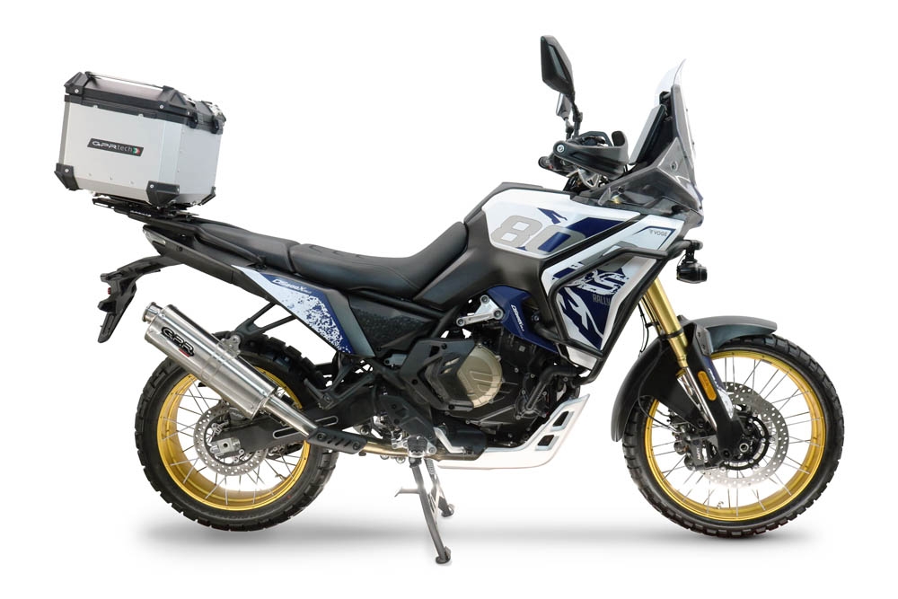 Top case GPR TECH compatible with  Voge DS 800 Rally 2025/2026 GPR TECH Top case in aluminum, silver color with specific plate included Capacity 35 LT.