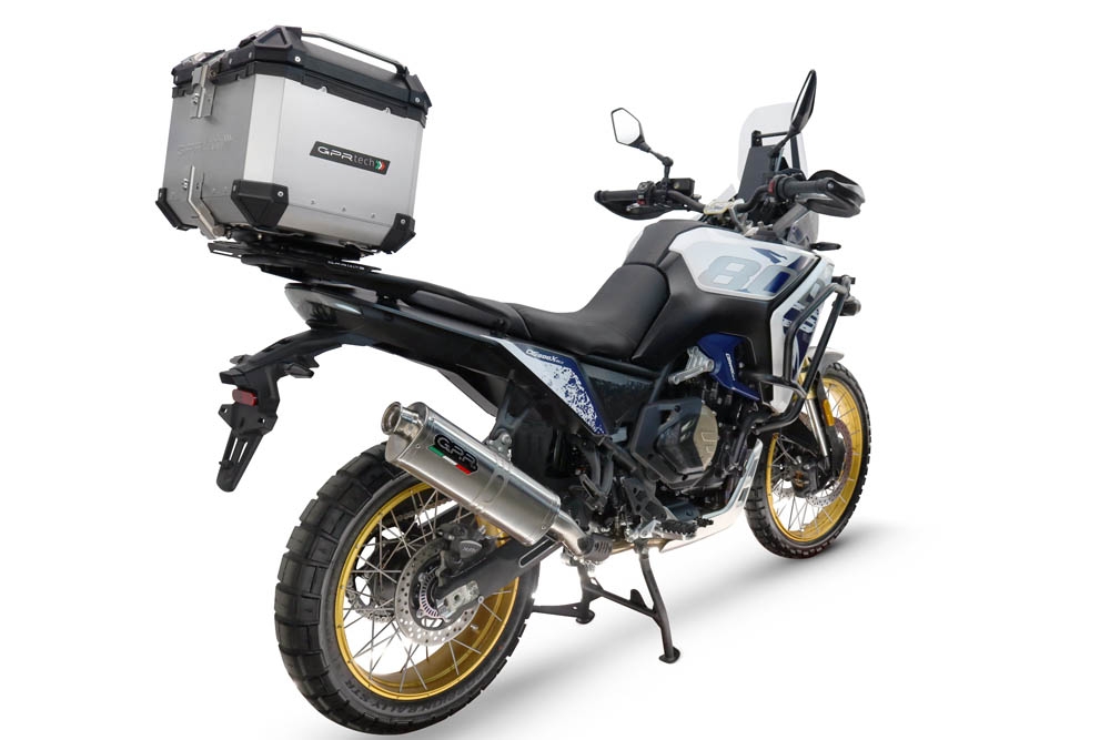 Top case GPR TECH compatible with  Voge DS 800 Rally 2025/2026 GPR TECH Top case in aluminum, silver color with specific plate included Capacity 35 LT.