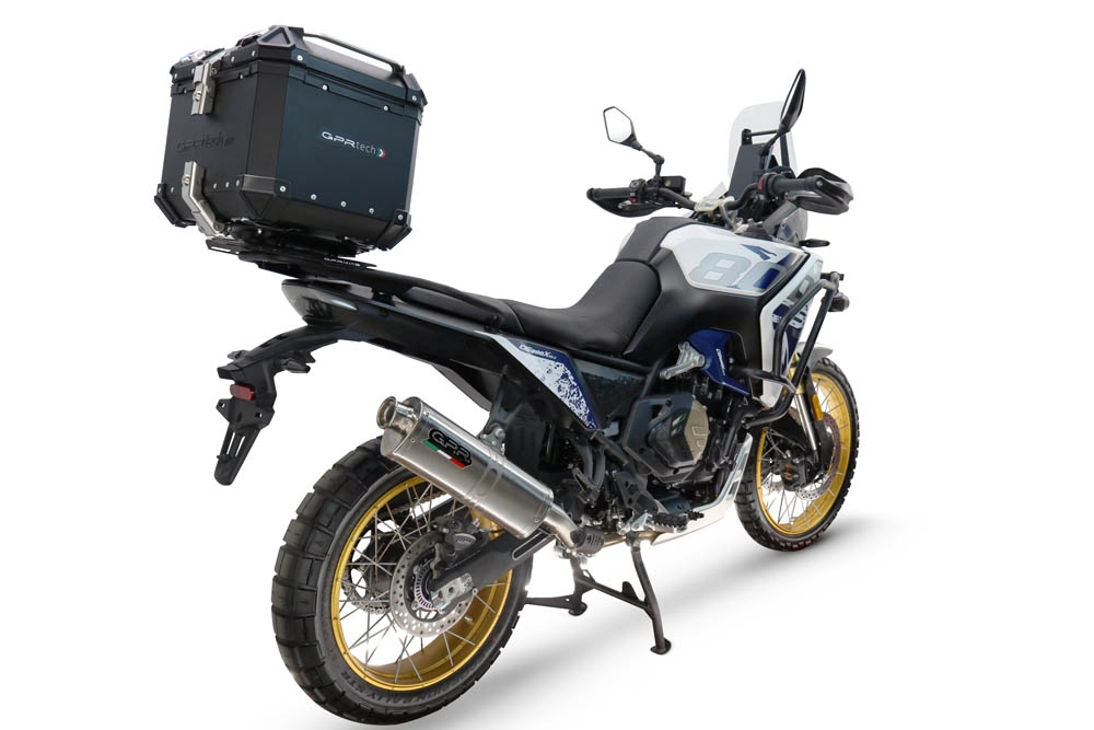 Top case GPR TECH compatible with  Voge DS 800 Rally 2025/2026 GPR TECH Top case in aluminum, black color with specific plate included Capacity 35 LT.