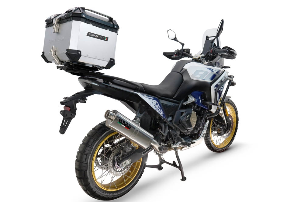 Top case GPR TECH compatible with  Voge DS 800 Rally 2025/2026 GPR TECH Top case in aluminum, silver color with specific plate included Capacity 45 LT.