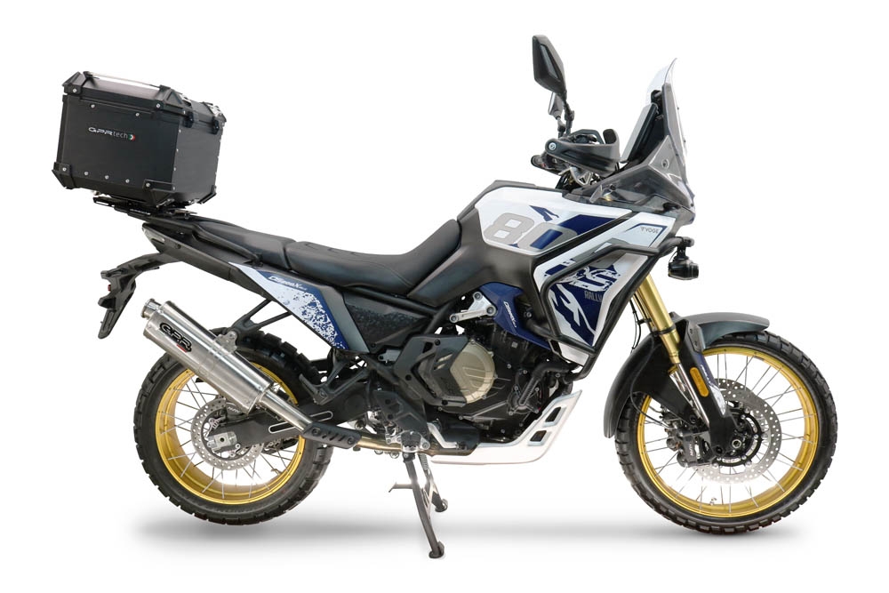 Top case GPR TECH compatible with  Voge DS 800 Rally 2025/2026 GPR TECH Top case in aluminum, black color with specific plate included Capacity 45 LT.