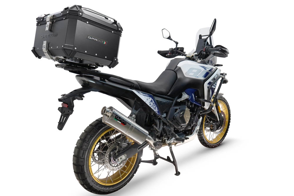 Top case GPR TECH compatible with  Voge DS 800 Rally 2025/2026 GPR TECH Top case in aluminum, black color with specific plate included Capacity 55 LT.