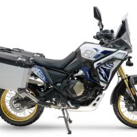 GPR TECH compatible with  Voge DS 800 Rally 2025/2026 GPR TECH Pair of side cases aluminum made with contoured right side, silver color with specific pannier holder TECH-EVO serie  Capacity 38 LT. + 32 LT.