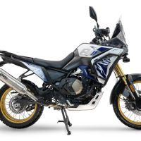 GPR exhaust compatible with  Voge DS 800 Rally 2025-2026, Furore-X Acciaio Inox, Slip-on exhaust including removable db killer and link pipe 