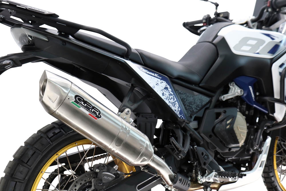 GPR exhaust compatible with  Voge DS 800 Rally 2025-2026, Furore-X Acciaio Inox, Slip-on exhaust including removable db killer and link pipe 