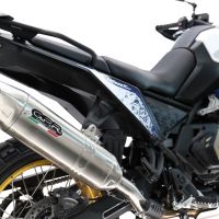 GPR exhaust compatible with  Voge DS 800 Rally 2025-2026, Furore-X Acciaio Inox, Slip-on exhaust including removable db killer and link pipe 