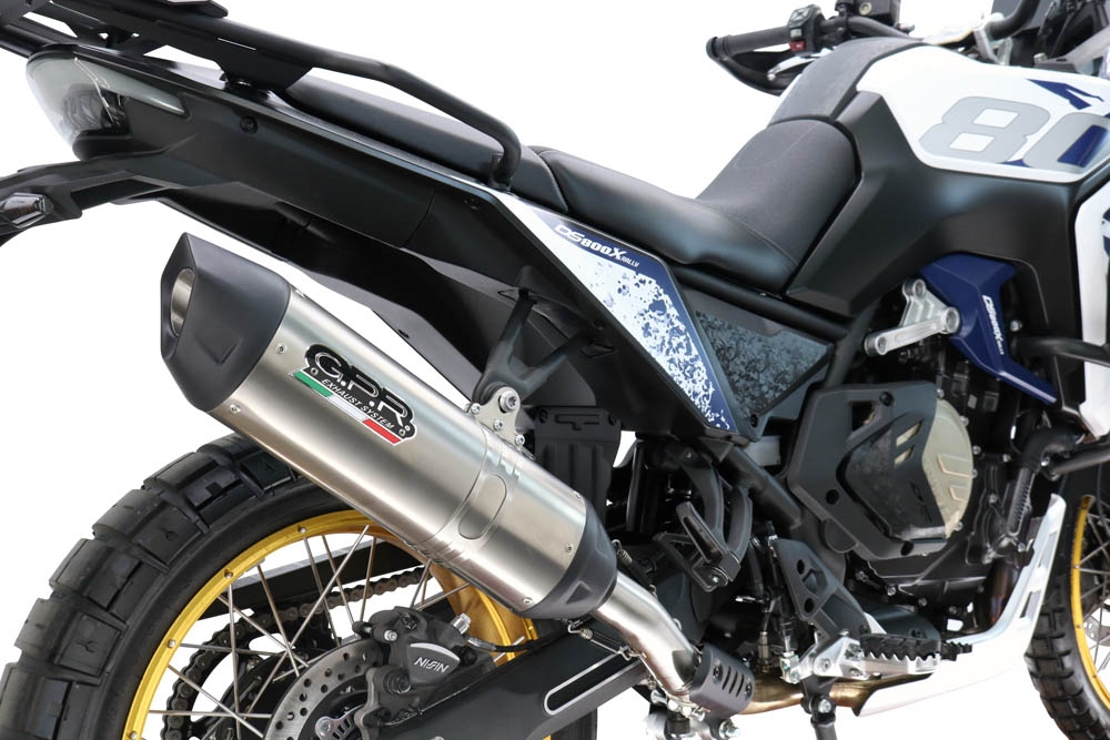 GPR exhaust compatible with  Voge DS 800 Rally 2025-2026, Furore-X Titanio, Slip-on exhaust including removable db killer and link pipe, not EPA-compliant 