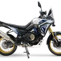 GPR exhaust compatible with  Voge DS 800 Rally 2025-2026, Satinox , Slip-on exhaust including removable db killer and link pipe, EPA-compliant 