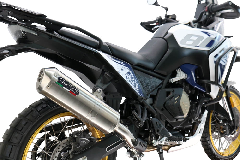 GPR exhaust compatible with  Voge DS 800 Rally 2025-2026, Satinox , Slip-on exhaust including removable db killer and link pipe, EPA-compliant 