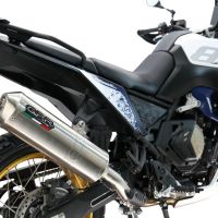 GPR exhaust compatible with  Voge DS 800 Rally 2025-2026, Satinox , Slip-on exhaust including removable db killer and link pipe, EPA-compliant 