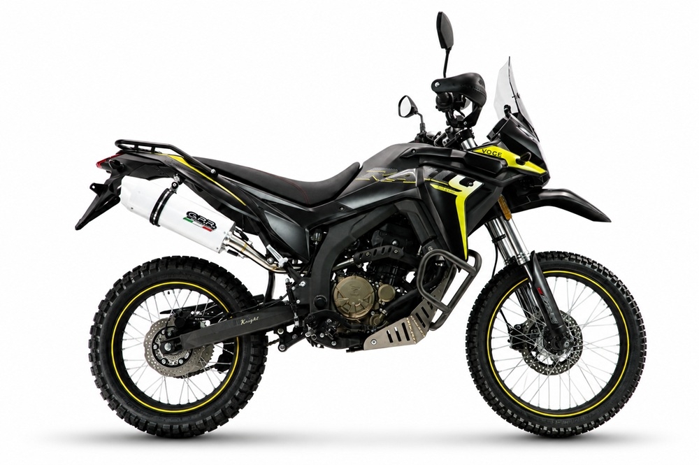 GPR exhaust compatible with Voge 300Rally 2025-2026, Albus Evo4, Slip-on exhaust including link pipe and removable db killer 