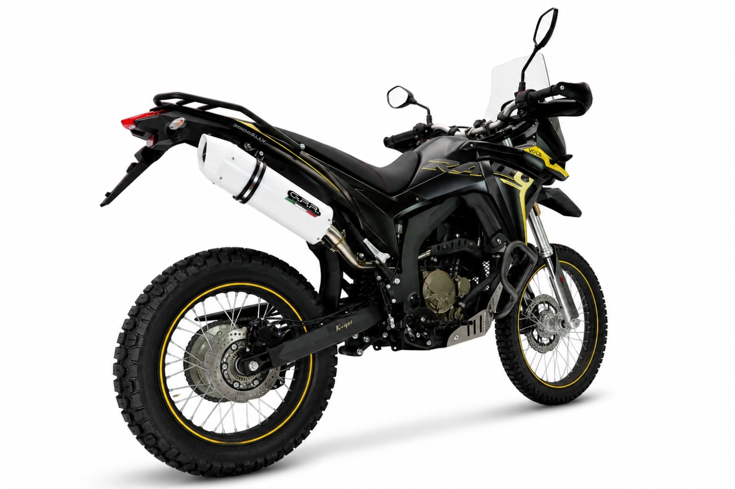 GPR exhaust compatible with Voge 300Rally 2025-2026, Albus Evo4, Slip-on exhaust including link pipe and removable db killer 