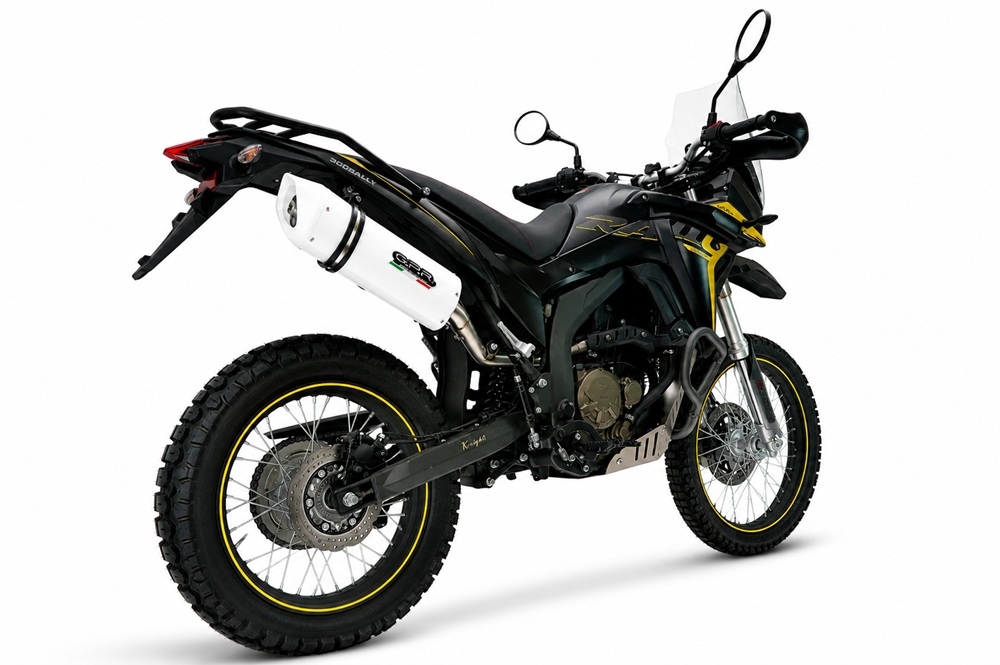 GPR exhaust compatible with Voge 300Rally 2025-2026, Albus Evo4, Slip-on exhaust including link pipe and removable db killer 