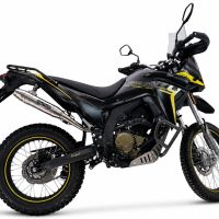 GPR exhaust compatible with Voge 300Rally 2025-2026, Deeptone Inox, Slip-on exhaust including link pipe and removable db killer 