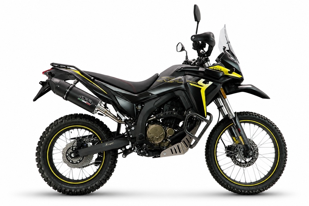GPR exhaust compatible with Voge 300Rally 2025-2026, Furore Nero, Slip-on exhaust including link pipe and removable db killer 
