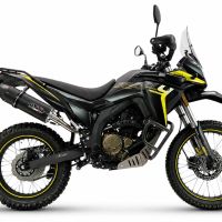 GPR exhaust compatible with Voge 300Rally 2025-2026, Furore Nero, Slip-on exhaust including link pipe and removable db killer 