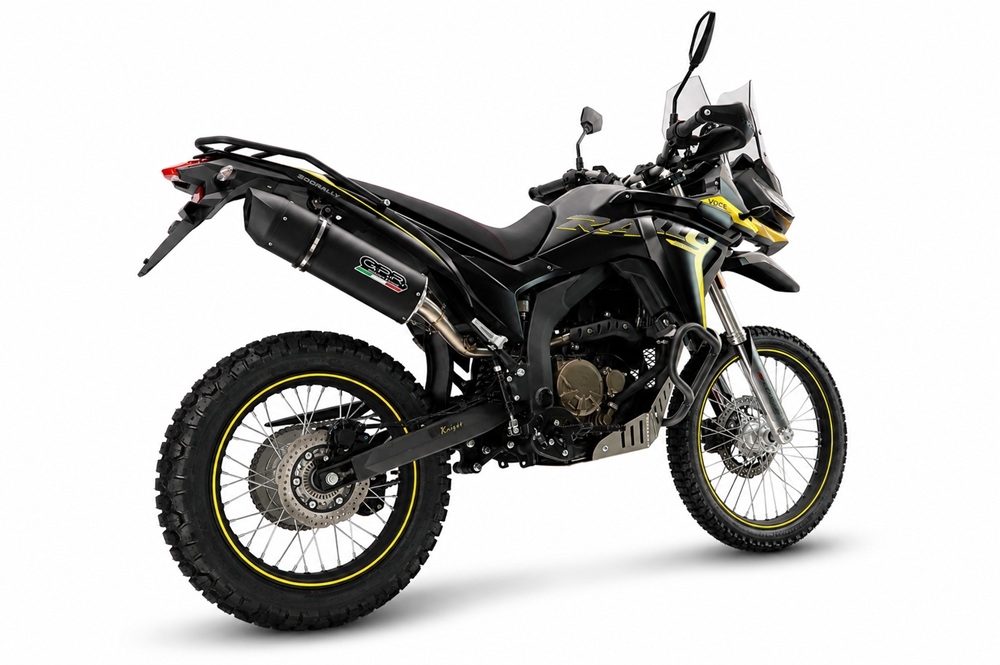 GPR exhaust compatible with Voge 300Rally 2025-2026, Furore Nero, Slip-on exhaust including link pipe and removable db killer 