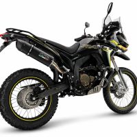 GPR exhaust compatible with Voge 300Rally 2025-2026, Furore Nero, Slip-on exhaust including link pipe and removable db killer 