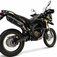GPR exhaust compatible with Voge 300Rally 2025-2026, Furore Nero, Slip-on exhaust including link pipe and removable db killer 