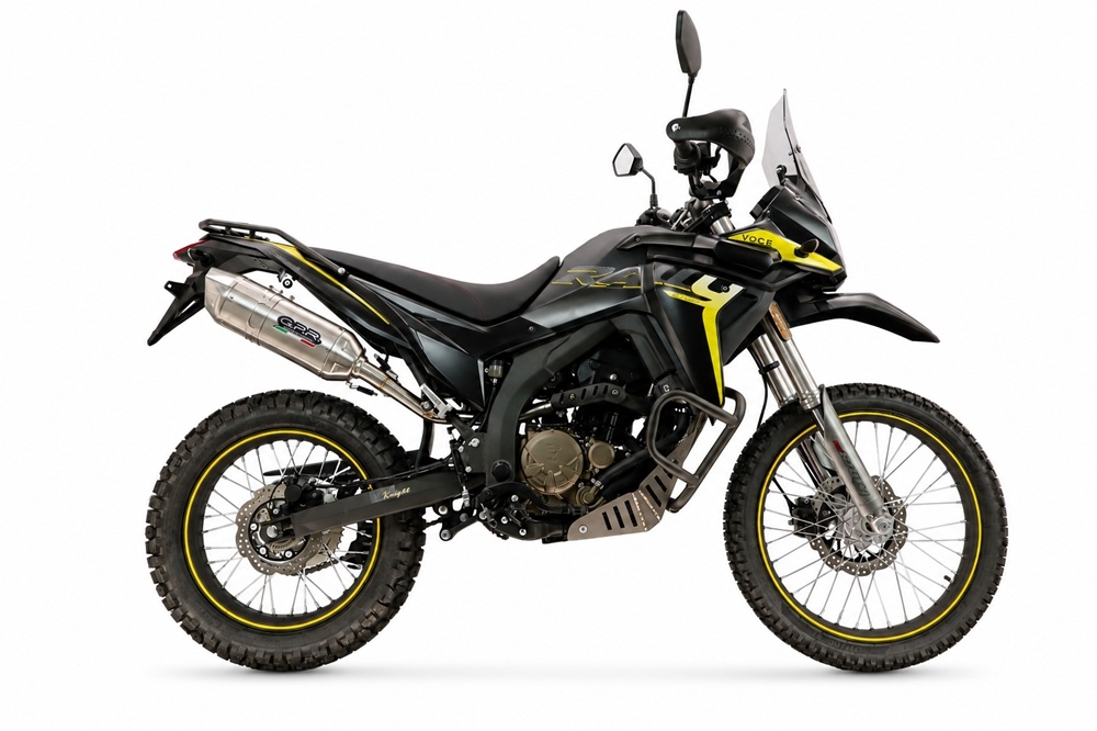 GPR exhaust compatible with Voge 300Rally 2025-2026, Furore-X Inox, Slip-on exhaust including link pipe and removable db killer 