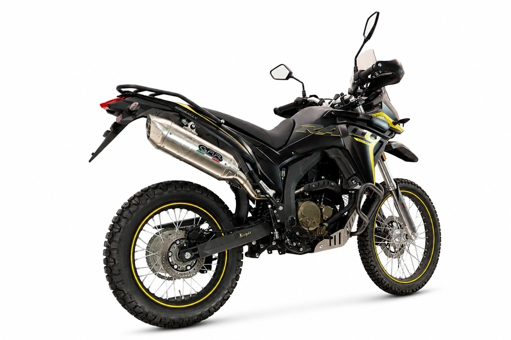 GPR exhaust compatible with Voge 300Rally 2025-2026, Furore-X Inox, Slip-on exhaust including link pipe and removable db killer 