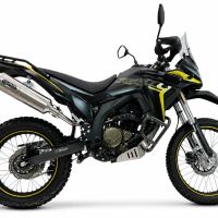 GPR exhaust compatible with Voge 300Rally 2025-2026, Satinox , Slip-on exhaust including link pipe and removable db killer 