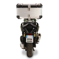 Top case GPR TECH compatible with  Voge SR 450 X 2026/2027 e5 plus GPR TECH Top case in aluminum, silver color, including roof rack and specific plate Capacity 45 LT.