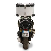 Top case GPR TECH compatible with  Voge SR 450 X 2026/2027 e5 plus GPR TECH Top case in aluminum, silver color, including roof rack and specific plate Capacity 35 LT.