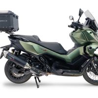 Top case GPR TECH compatible with  Voge SR 450 X 2026/2027 e5 plus GPR TECH Top case in aluminum, black color including, roof rack and specific plate Capacity 26 LT.