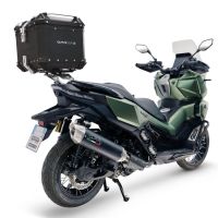 Top case GPR TECH compatible with  Voge SR 450 X 2026/2027 e5 plus GPR TECH Top case in aluminum, black color including, roof rack and specific plate Capacity 26 LT.