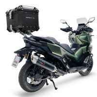 Top case GPR TECH compatible with  Voge SR 450 X 2026/2027 e5 plus GPR TECH Top case in aluminum, black color including, roof rack and specific plate Capacity 35 LT.