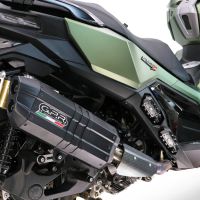 GPR exhaust compatible with Voge SR 450 X 2026-2027, Hyper Sonic Black Titanium, Full system exhaust, including removable db killer/spark arrestor 