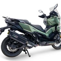 GPR exhaust compatible with Voge SR 450 X 2026-2027, Hyper Sonic Black Titanium, Full system exhaust, including removable db killer/spark arrestor 