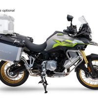 GPR TECH compatible with  Voge 900DSX 2024/2025 e5 GPR TECH Pair of side cases aluminum made with contoured right side, silver color with specific pannier silver holder Capacity 38 LT. + 32 LT.
