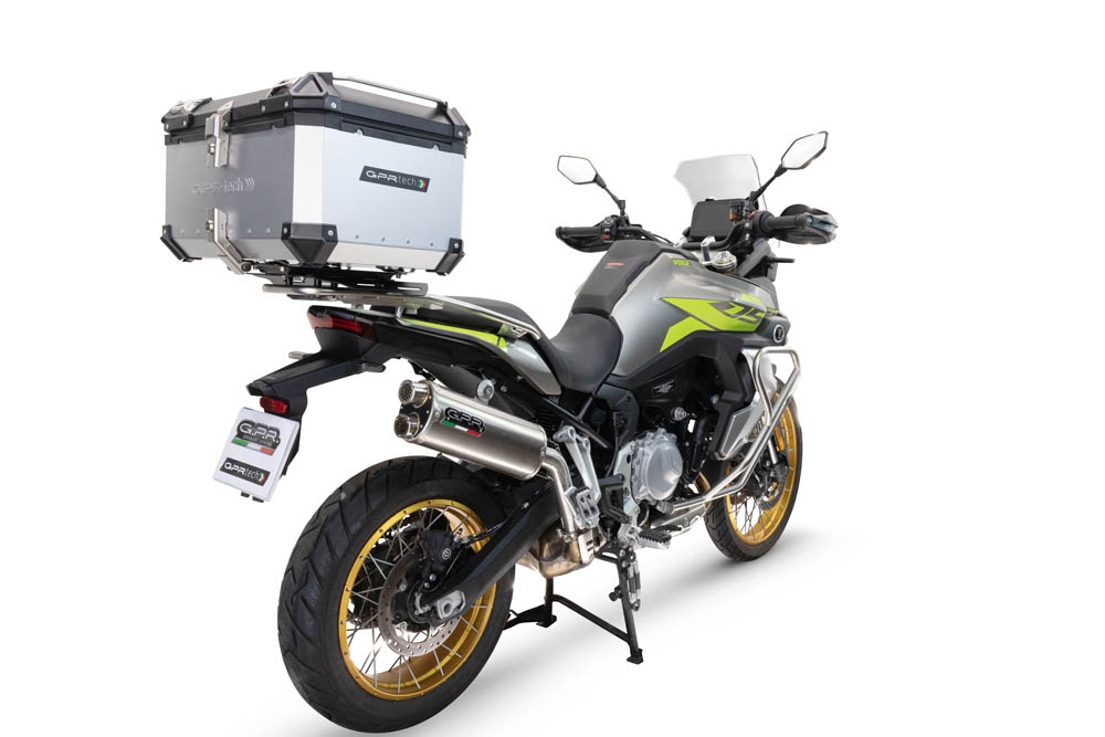 GPR TECH compatible with  Voge 900DSX 2024/2025 e5 GPR TECH Top case in aluminum, silver color with specific plate included Capacity 55 LT.