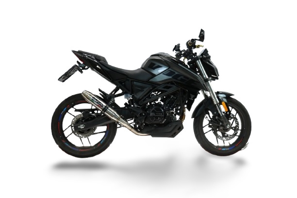 GPR exhaust compatible with  Voge R125 2023-2024, Deeptone Inox, Full system exhaust, including removable db killer 