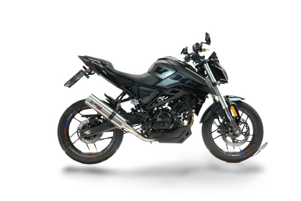 GPR exhaust compatible with  Voge R125 2023-2024, M3 Black Titanium, Full system exhaust, including removable db killer 