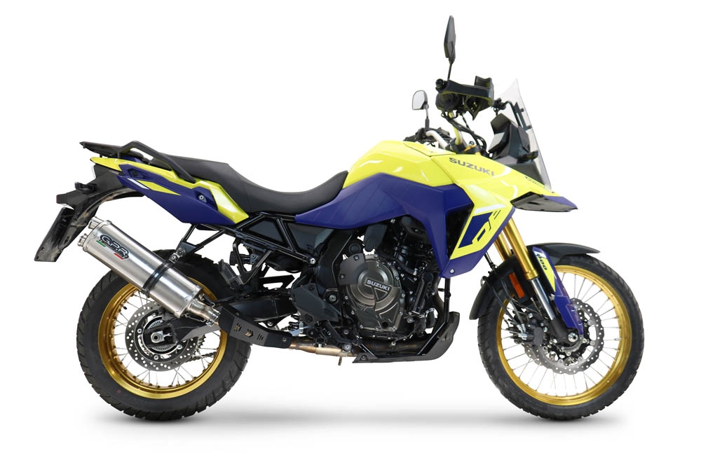 Exhaust compatible with Suzuki V-STROM 800DE - 800SE 2023-2025, Dual Inox, Slip-on exhaust including removable db killer and link pipe, EPA-compliant 