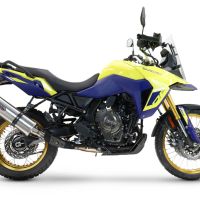 Exhaust compatible with Suzuki V-STROM 800DE - 800SE 2023-2025, Dual Inox, Slip-on exhaust including removable db killer and link pipe, EPA-compliant 