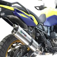 Exhaust compatible with Suzuki V-STROM 800DE - 800SE 2023-2025, Dual Inox, Slip-on exhaust including removable db killer and link pipe, EPA-compliant 