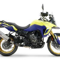 Exhaust compatible with Suzuki V-STROM 800DE - 800SE 2023-2025, Furore-X Titanio, Slip-on exhaust including removable db killer and link pipe, EPA-compliant 