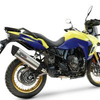 Exhaust compatible with Suzuki V-STROM 800DE - 800SE 2023-2025, Furore-X Titanio, Slip-on exhaust including removable db killer and link pipe, EPA-compliant 