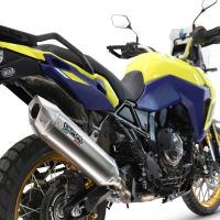 Exhaust compatible with Suzuki V-STROM 800DE - 800SE 2023-2025, Furore-X Acciaio Inox, Slip-on exhaust including removable db killer and link pipe, EPA-compliant 