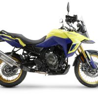 Exhaust compatible with Suzuki V-STROM 800DE - 800SE 2023-2025, Trioval, Slip-on exhaust including removable db killer and link pipe, not EPA-compliant 