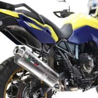 Exhaust compatible with Suzuki V-STROM 800DE - 800SE 2023-2025, Trioval, Slip-on exhaust including removable db killer and link pipe, not EPA-compliant 